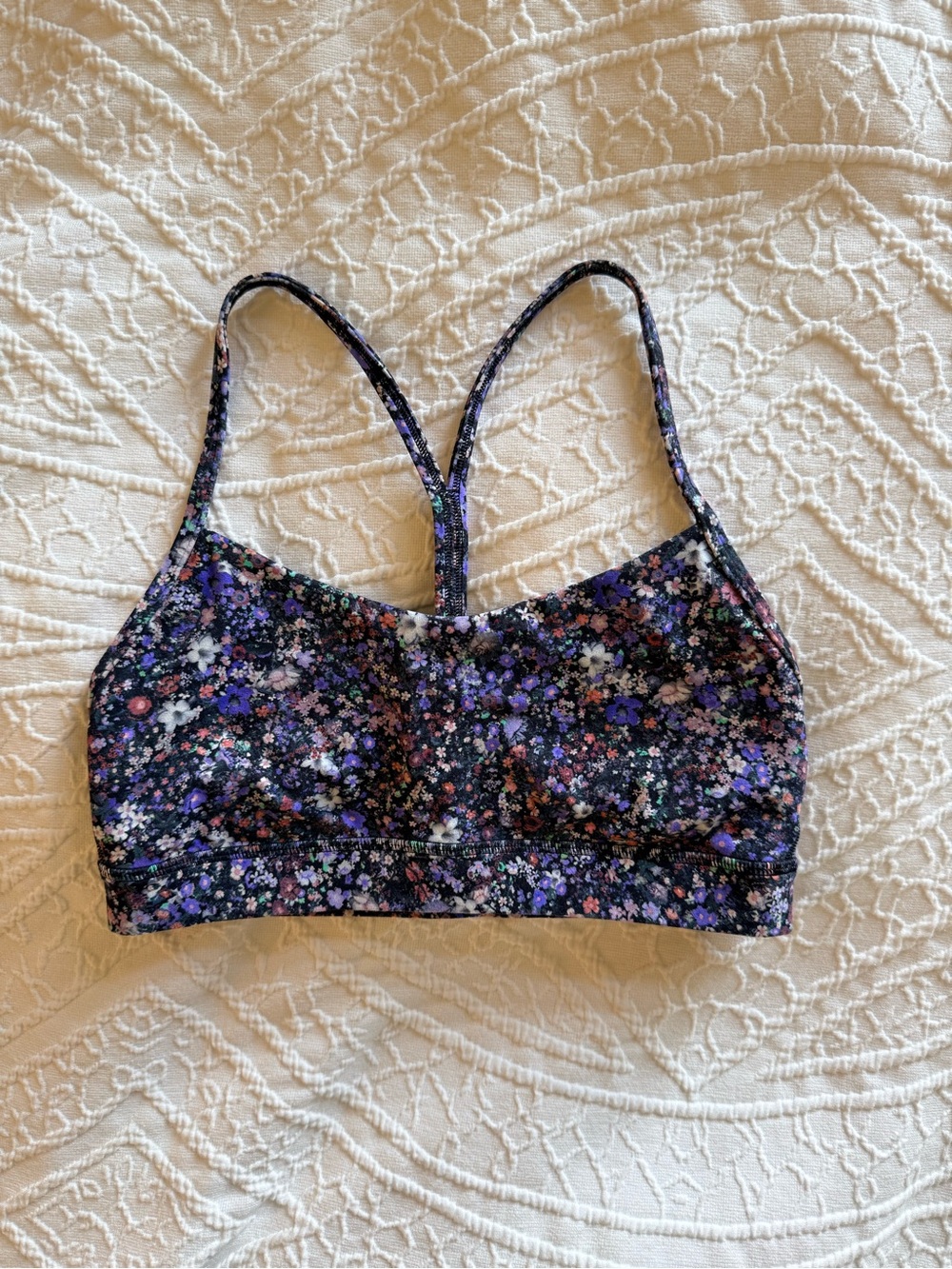 Lululemon Flow Y Bra Flower Burst Multi Size 6